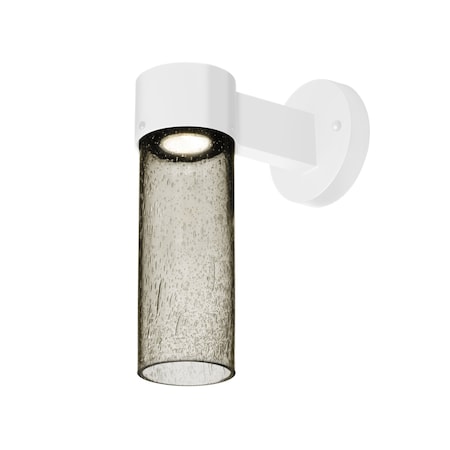Besa Lighting Juni 10 Outdoor Sconce, Latte Bubble, White Finish, 1x4W LED JUNI10LT-WALL-LED-WH